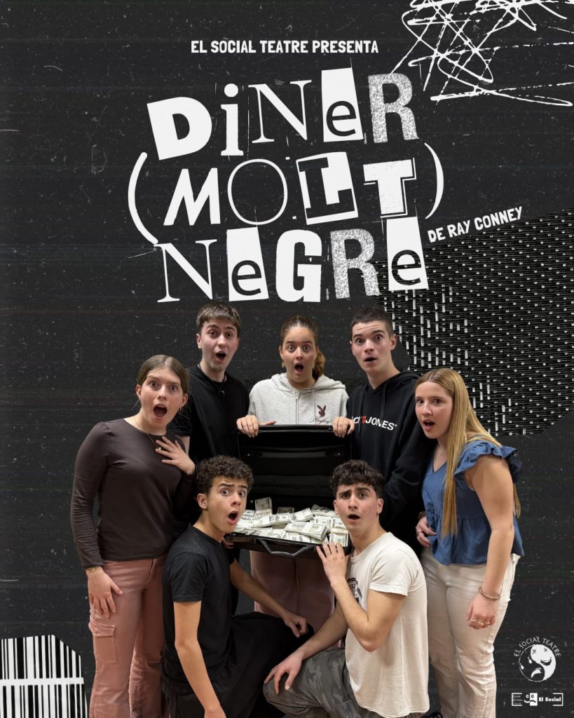 Cartell espectacle Diner molt negre